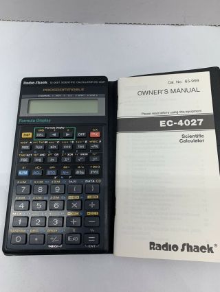 Radio Shack Programable Scientific Calculator EC 4027 3