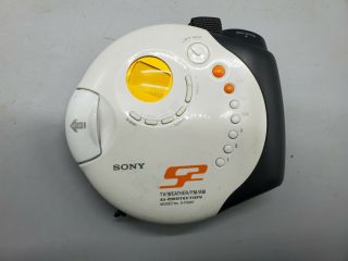 Sony D - Fs601 Sports Walkman Cd Discman Tv/weather/fm/am Radio
