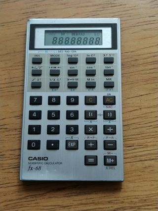 Rare Casio FX 68 Credit Card Size Scientific Calculator Watch FX68 2