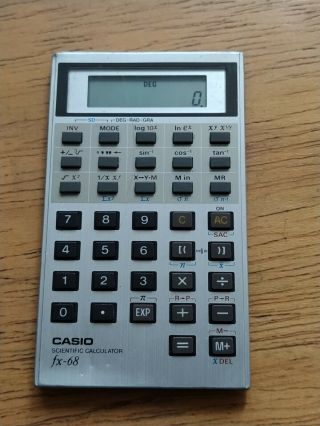 Rare Casio FX 68 Credit Card Size Scientific Calculator Watch FX68 3