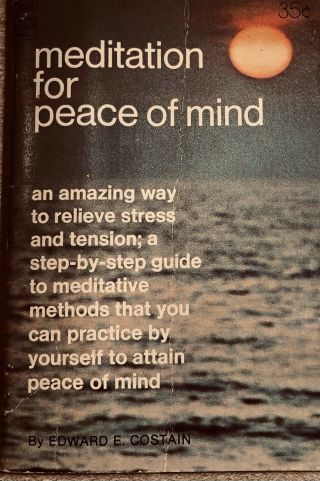 First Edition 1975 Meditation For Peace Of Mind No.  6863 Dell Purse Books.