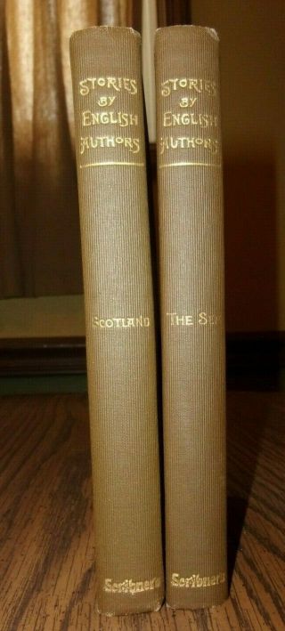 Stories by English Authors set of two books - SCOTLAND and THE SEA copyright 1896 2