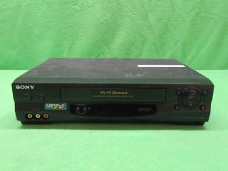 Sony Slv - N55 Vcr Hifi 4 Head Video Cassette Recorder Tested/working