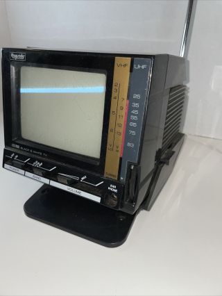 Vintage Rhapsody Mini Portable TV Model TVS 628 Black White 4.  5” 2