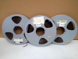 3 - Plastic Reel To Reel Master 1/4 " Tape 10.  5 Vintage