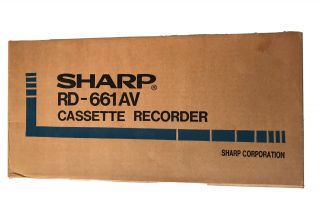 Nos Vintage Sharp Portable Cassette Recorder Player Rd661av Ac/dc Open Box
