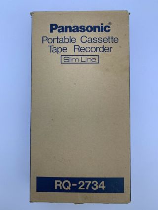 Panasonic Rq - 2734 Slim Line Portable Cassette Recorder In The Box