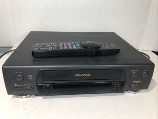 Magnavox Vcr Vr9362 4 Head Hi - Fi Stereo Vhs Player/recorder With Remote