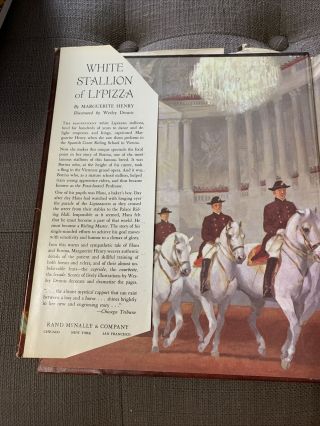 1966 White Stallion Of Lipizza by Marguerite Henry Hardcover with Dust Jacket 2