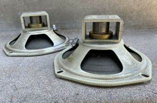 Pair 1962 A,  Westinghouse Alnico Cone Mid 6 " Driver Speakers 7.  3 & 7.  4 Dcr