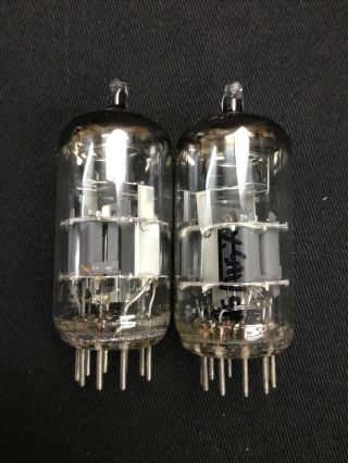 Pair Amperex 6dj8 / Ecc88 Vacuum Tubes Holland Bugle Boy Nos 10.  4084 - D