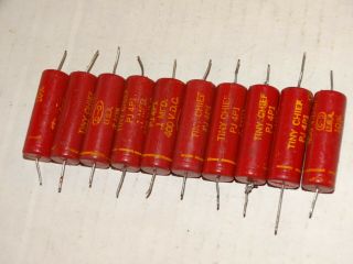 10 - Vintage Tiny Chief Capacitor Pulls.  1 400vdc