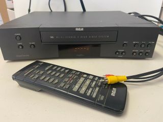 Rca Vcr Home Theater 4 Head Hi - Fi Stereo Vhs Player Vr617hf With Remote