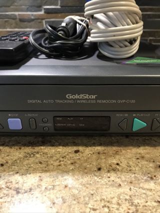 Goldstar GVP - C120 AC & DC 12V VHS Video Cassette Player TESTED; RARE 2