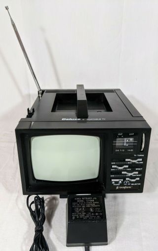 Broksonic Deluxe Portable 5” Black & White Tv Model No.  Ctre684ul