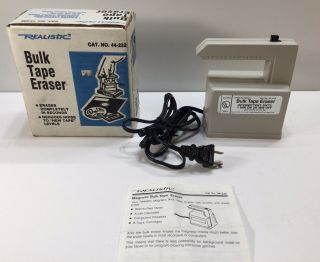 Realistic Bulk Tape Eraser 44 - 232 For Cassettes,  Open Reel,  Floppy W Paperwork