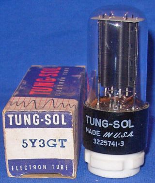 Real Nos Nib Tungsol 5y3gt Rectifier Tube 1950s Dates
