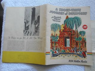 A SHORT - WAVE JOURNEY OF DISCOVERY - & STATION LIST - 1937 RCA VICTOR RADIO 2