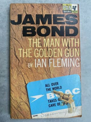 Vintage Man With The Golden Gun 1st/6th Print Pan 1965 Ian Fleming James Bond