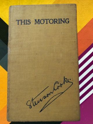 This Motoring - The Story Of The Aa - Hardback Book By Stenson Cooke 1930 