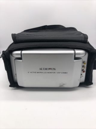 5 Inch Audiovox Active Matrix Lcd Monitor/vcp Combo Vcr With Bag And Cords