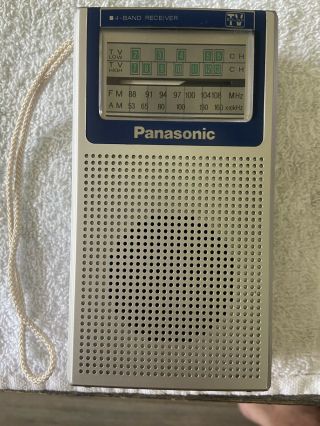 Vintage Panasonic 4 - Band Radio Receiver Rf - 1050 Fm/am/tv Local Channel Sound