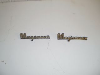 Vintage Magnavox Stereo Logo / Badge Set Of 2