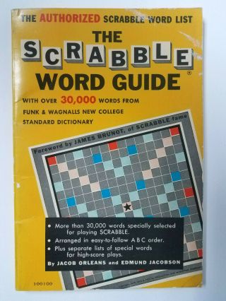 1953 The Scrabble Word Guide Vintage Authorized Scrabble Word List Book