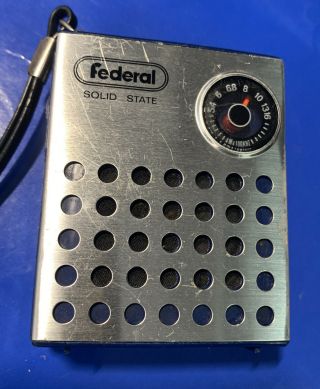 Vintage Portable Pocket Federal Am Solid State Transistor Radio