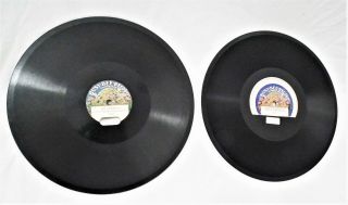 2 Rare Vintage Early 10 " Busy Bee Phonograph Gramophone Victrola 78 Rpm Record