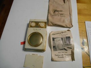 Vintage Zenith Royal 500 Tubeless All Transistor Radio