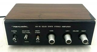 Radio Shack Vintage Realistic Sa - 10 31 - 1982a Solid State Stereo Amplifier