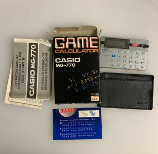 Vintage Casio Mg - 770 Vtg Credit Card Size Calculator Game & Melody