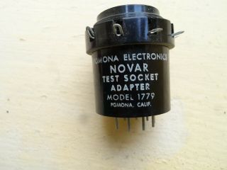 Vintage Novar Pomona Electronics Test Socket Adapter,  Model 1779 9 - Pin Socket