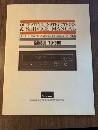 Sansui TU - 999 Manuals/Operating Instructions 2