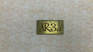 Origianl Acoustic Research Speaker Brand Badge Ar3a