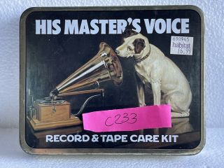 Vintage His Masters Voice Hmv Record And Tape Care Kit Licensed By Emi