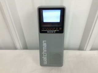Sony Watchman Black And White Tv Model Fd - 10a Vintage