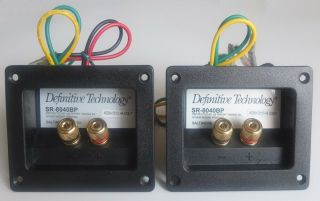pair Definitive Technology SR - 8040BP bipolar speakers two - way crossover networks 2