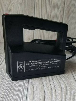 Vtg Radio Shack Realistic (44 - 233a) High Power Video / Audio Tape Eraser