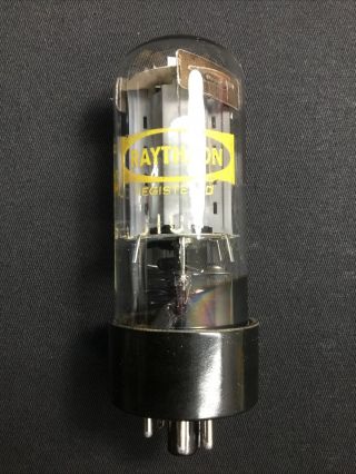 Raytheon 6l6gc Gray Plate Power Amplifier Vacuum Tube Vintage M.  9227 - D