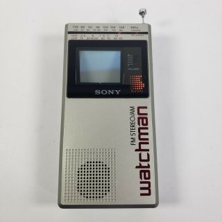 Sony Watchman Fd - 30a Portable Am/fm Radio/tv Uhf Vhf Powers Up