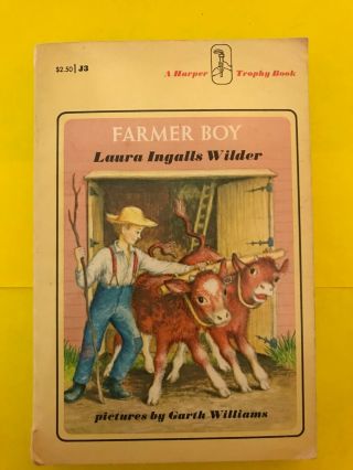 Farmer Boy By Laura Ingalls Wilder 1971 Harper Trophy Little House Paperback