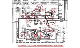 Marantz P800 Power Supply Rebuild Kit For 2235/2235b