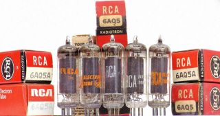 5 N.  O.  S Vintage Rca 6aq5/a Vacuum Tubes. . . .  1 Money