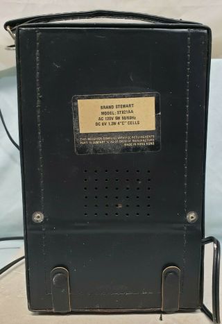 Vintage Solid State AM/FM Radio Stewart Model ST - 821AA,  Vinyl Case, 3