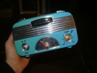 Coronado Vintage Blue Wireless And Lightweight Battery Powered Fm/am Radio