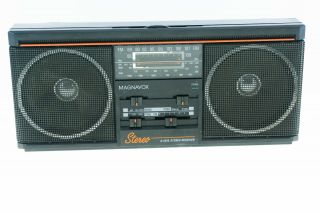 Magnavox Spatial Stereo Vintage Receiver D1670 Battery Mini Boom Box Am/fm Exc.