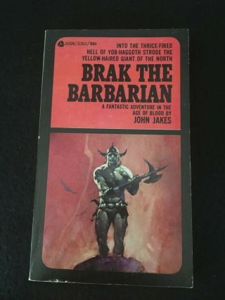 Brak The Barbarian By John Jakes,  Avon Paperback,  Frazetta Cover