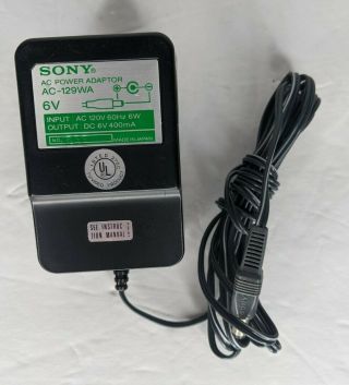 Vintage Sony Ac Power Adapter Ac - 129wa For 1980 